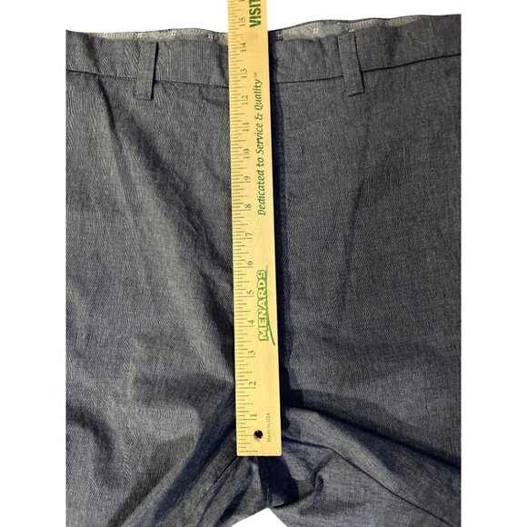 Roundtree Yorke Shorts Mens 48 NEW Blue Classic Fit Stretch Flat Front - Picture 10 of 15